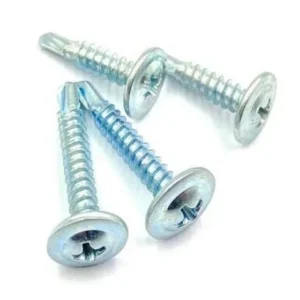 Pack of 10 Phillips pan head self tapping screws, each measuring 6-1/2 inches in length, on a white background