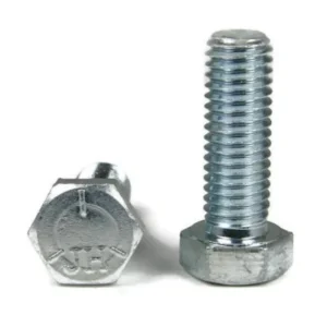 Pair of hex bolts on a white background