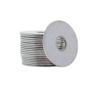 Pack of 10 stainless steel threaded discs, each measuring 1/2 inch in diameter and 1/4 inch in thickness