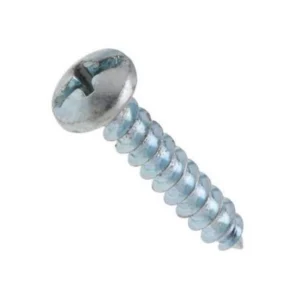 Phillips pan head self tapping screw with a 6-32 x 1/4 inch size and a zinc plated finish