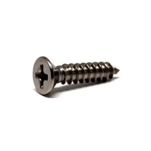 Phillips pan head machine screw with a phillips pan head and a flat head