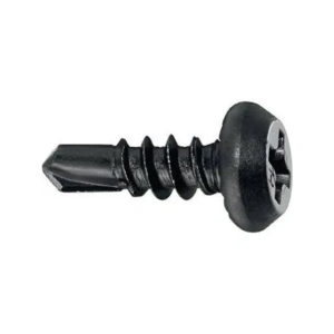 Pan head self tapping screw with a 3/8-inch drive and a 1/4-inch flat head